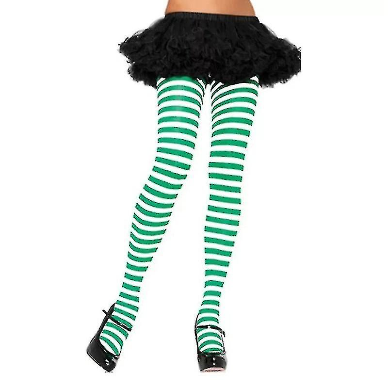 Femmes Multicolor Striped Collants Bas Noël Halloween Cosplay Collants