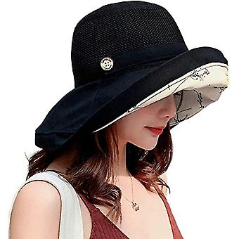 Summer Mesh Sun Hats For Women Uv Protection Wide Brim Packable Beach Bucket Hat