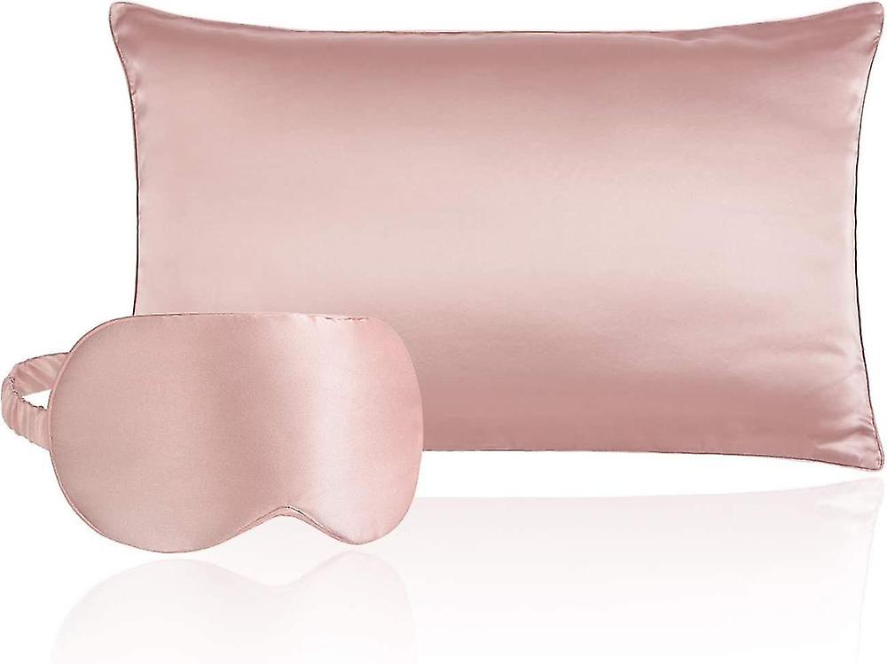 Natuurlijke zijden kussensloop met oogmasker, 100% grade 6a moerbei zijden envelop kussensloop