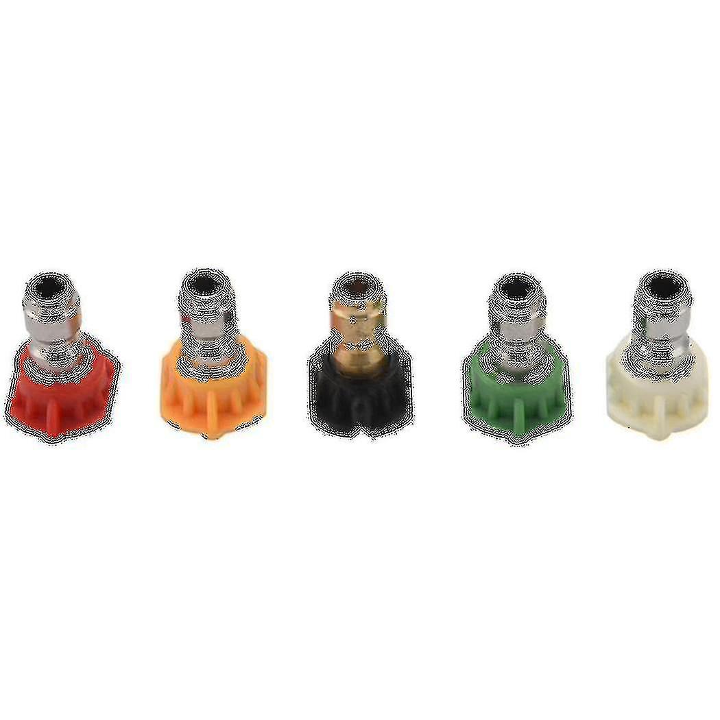 5pcs Pressure Washer Spray Nozzles 1/4 Quick Connection Spray Tip Set (4.0 Gpm) Multiple Degrees