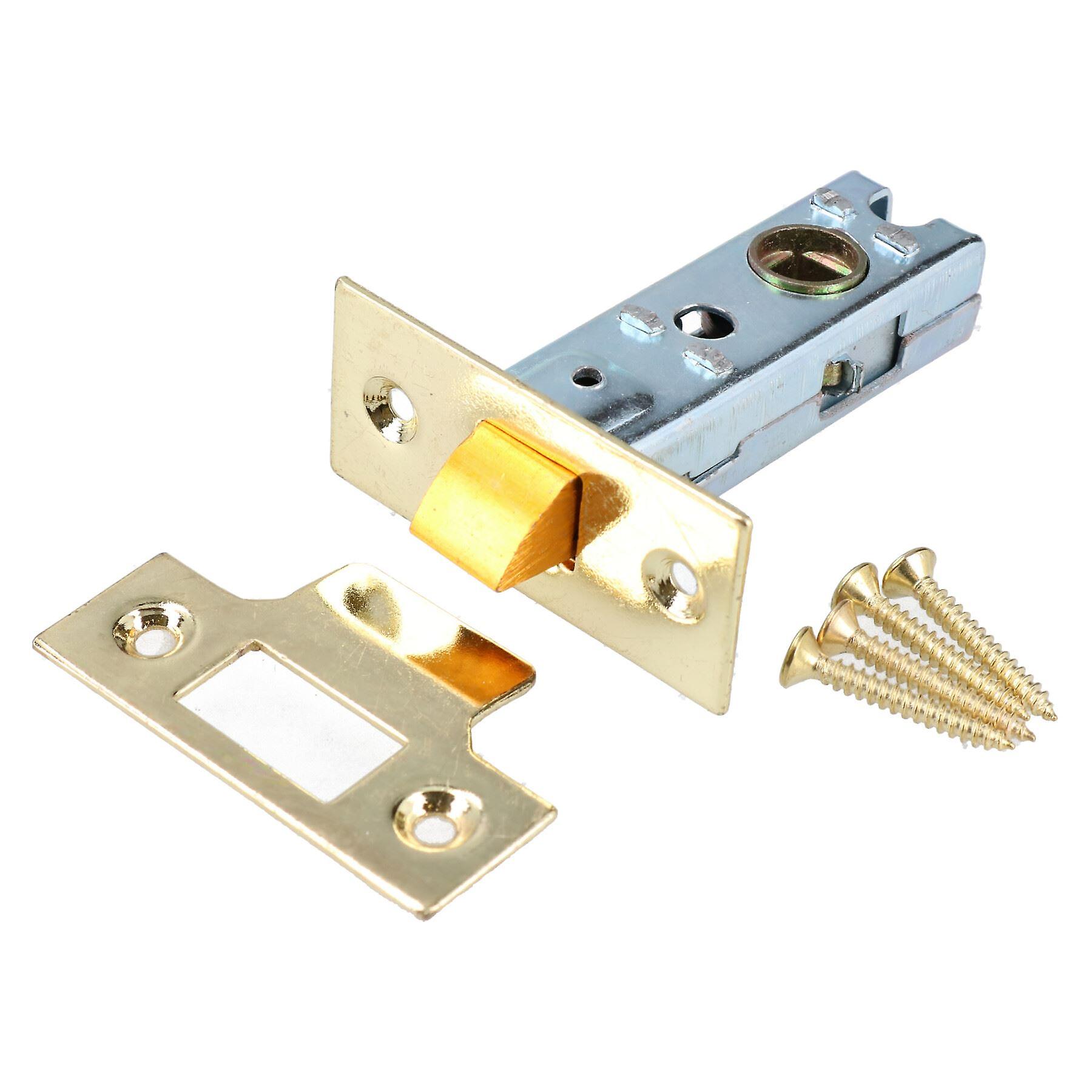 2.5" (63mm) Tubular Mortice Door Latch Brass Lock Turn Handle Sprung Catch