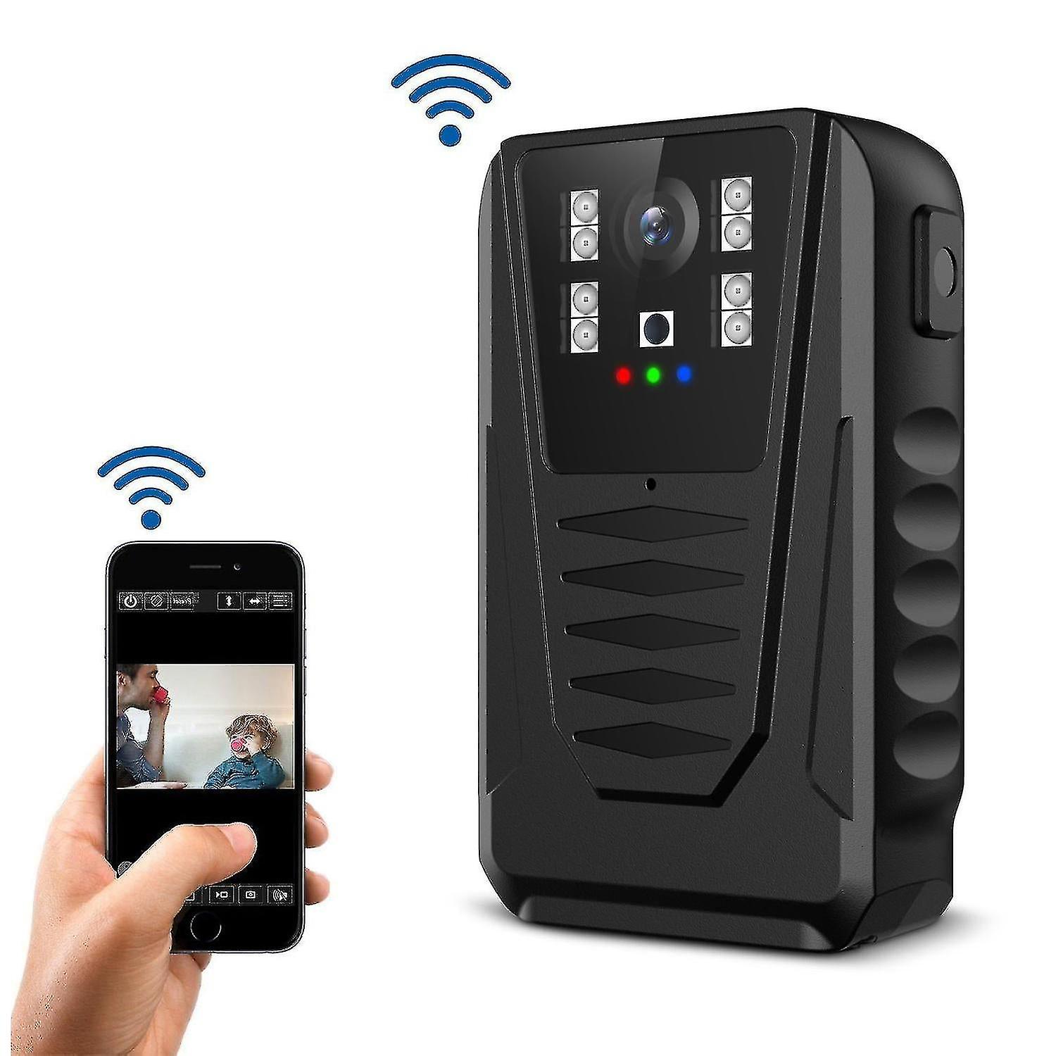 Wifi Kızılötesi Gece Görüşlü Taşınabilir Giyilebilir Kamera