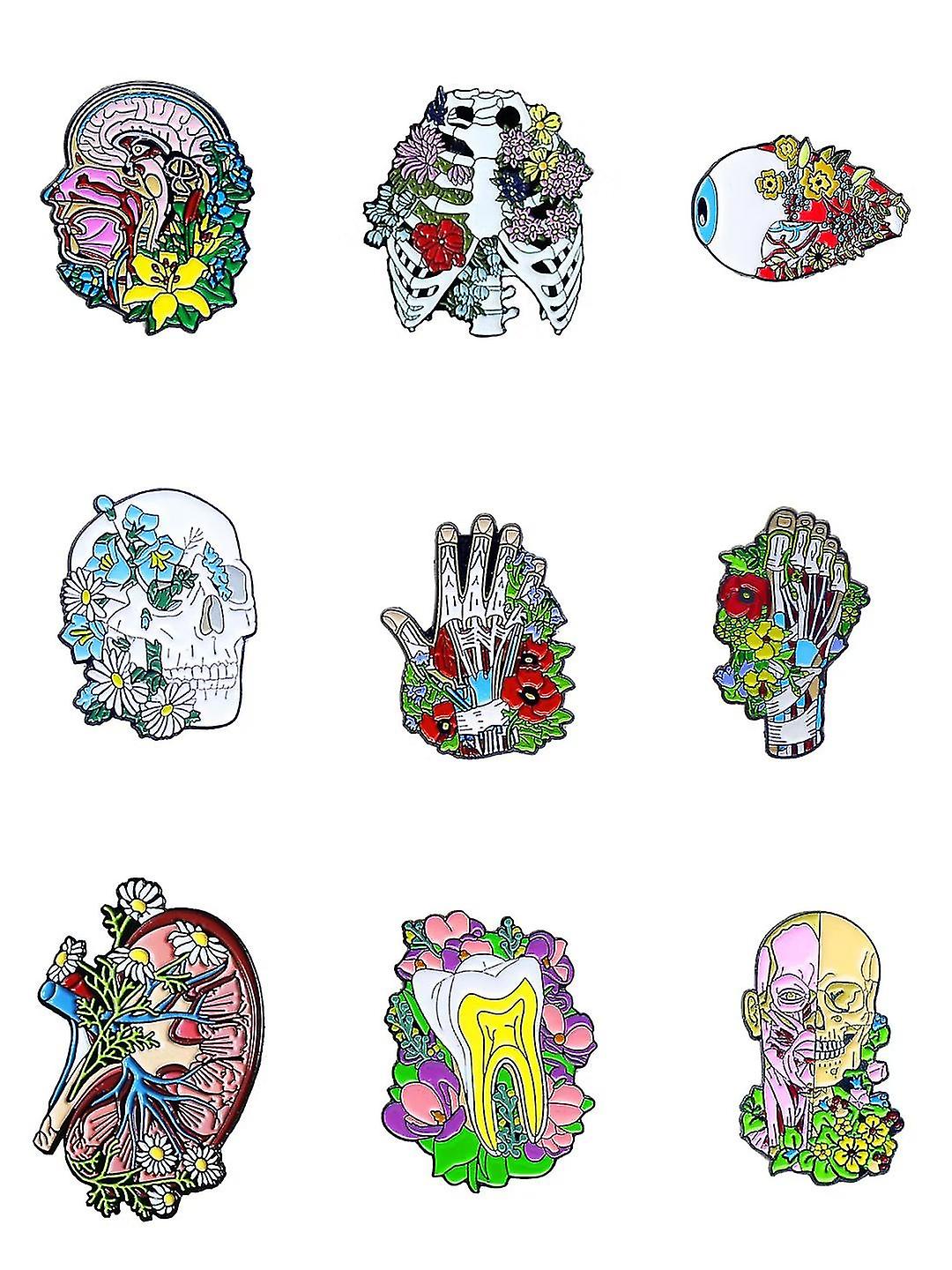 9pack Halloween El Pin de Solapa Médico Humano bd