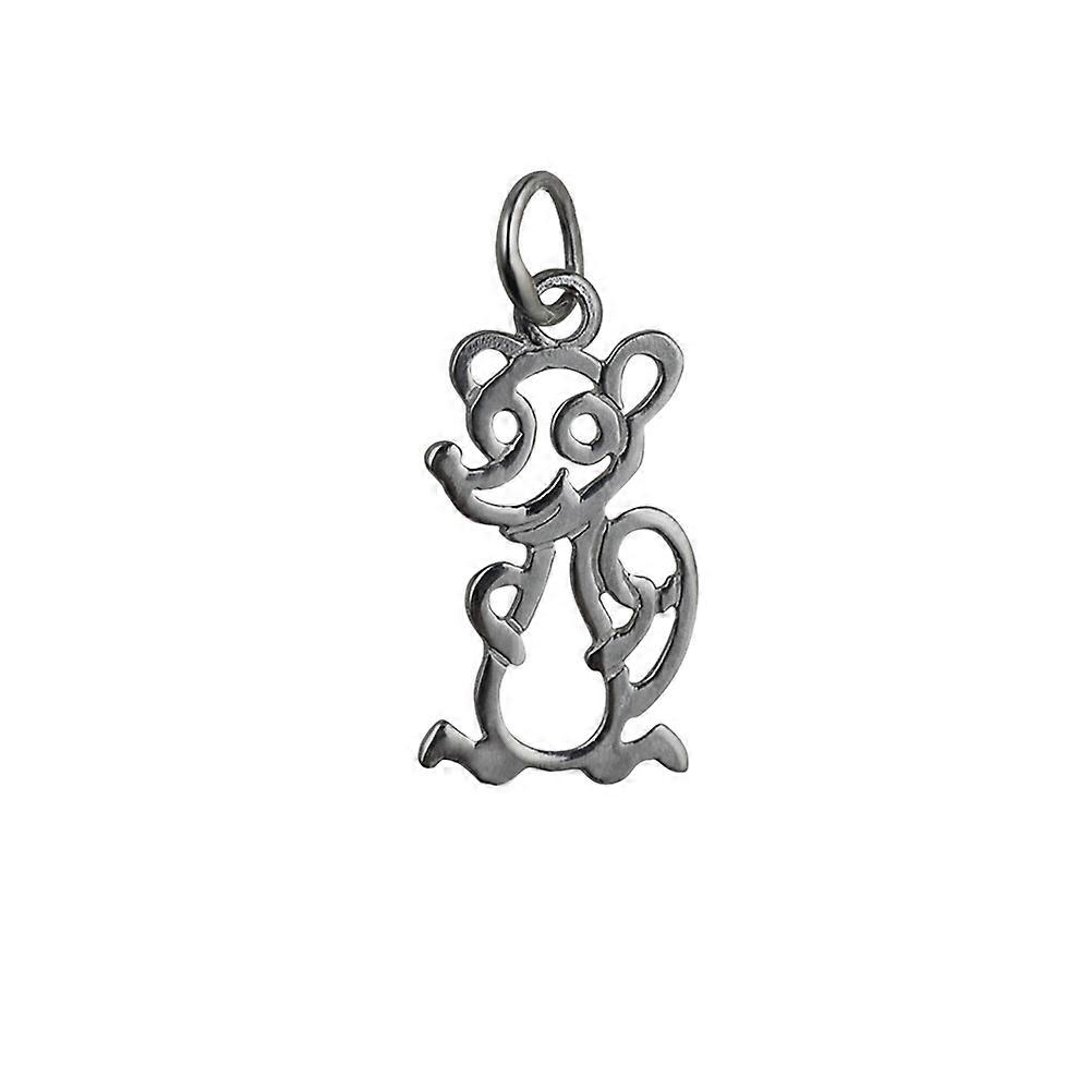 Silver 18x11mm pierced Mouse Pendant or Charm