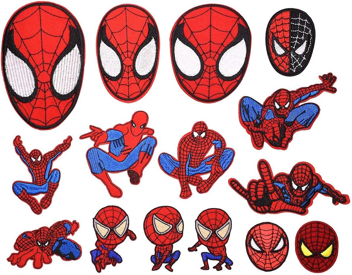 Iron-on Patch 15 Pieces Iron-on Patches Spider Man Embroidered