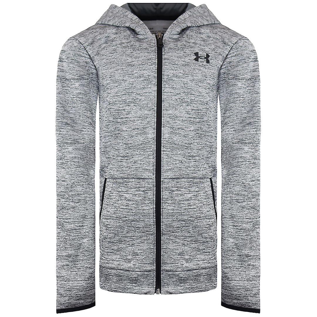 Under Armour 抓绒长袖拉链男士灰色运动夹克 1357605 014