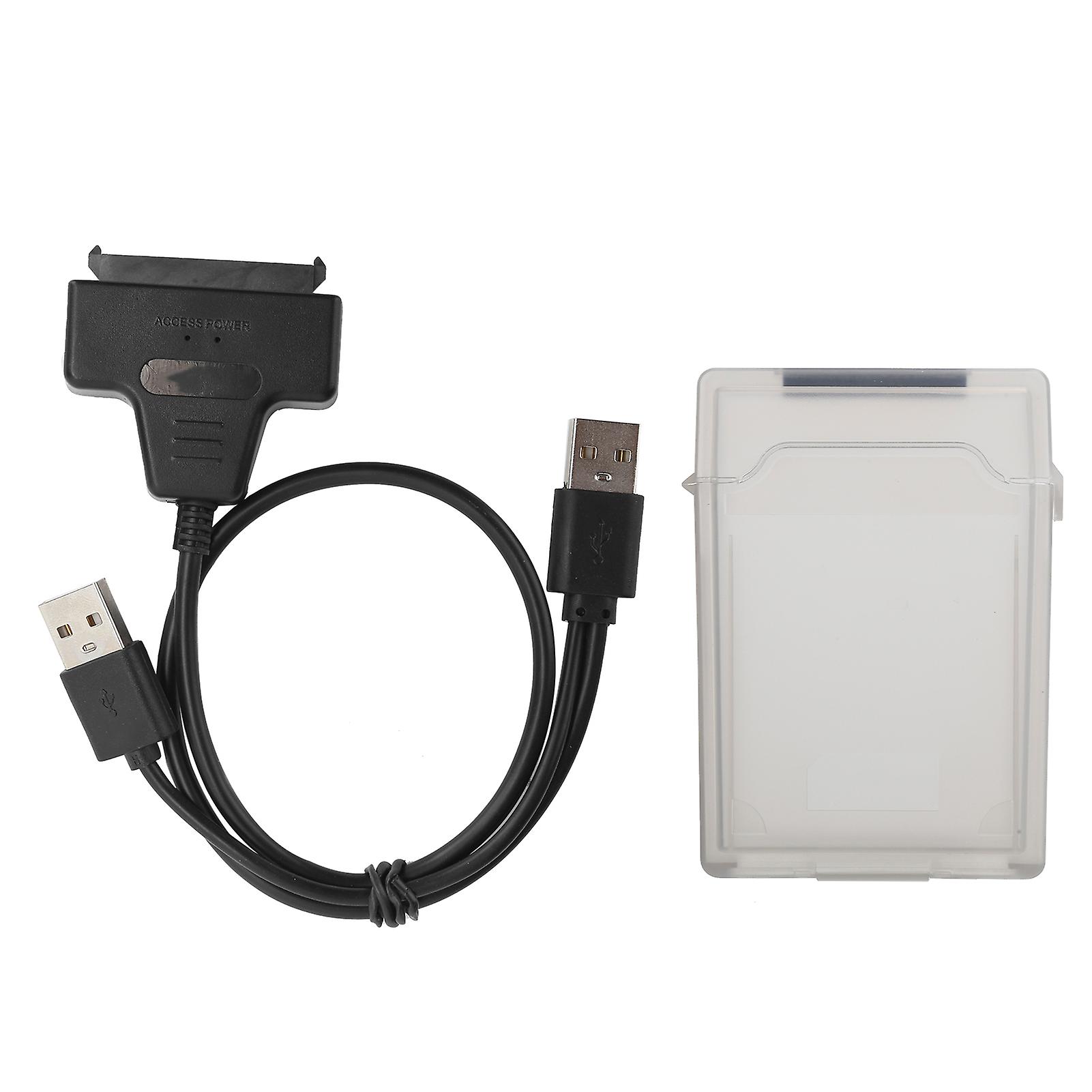 Hard Disk Adapter Cable SATA HDD/SSD Dual Interface Conversion Cord with 2.5in Protect Box