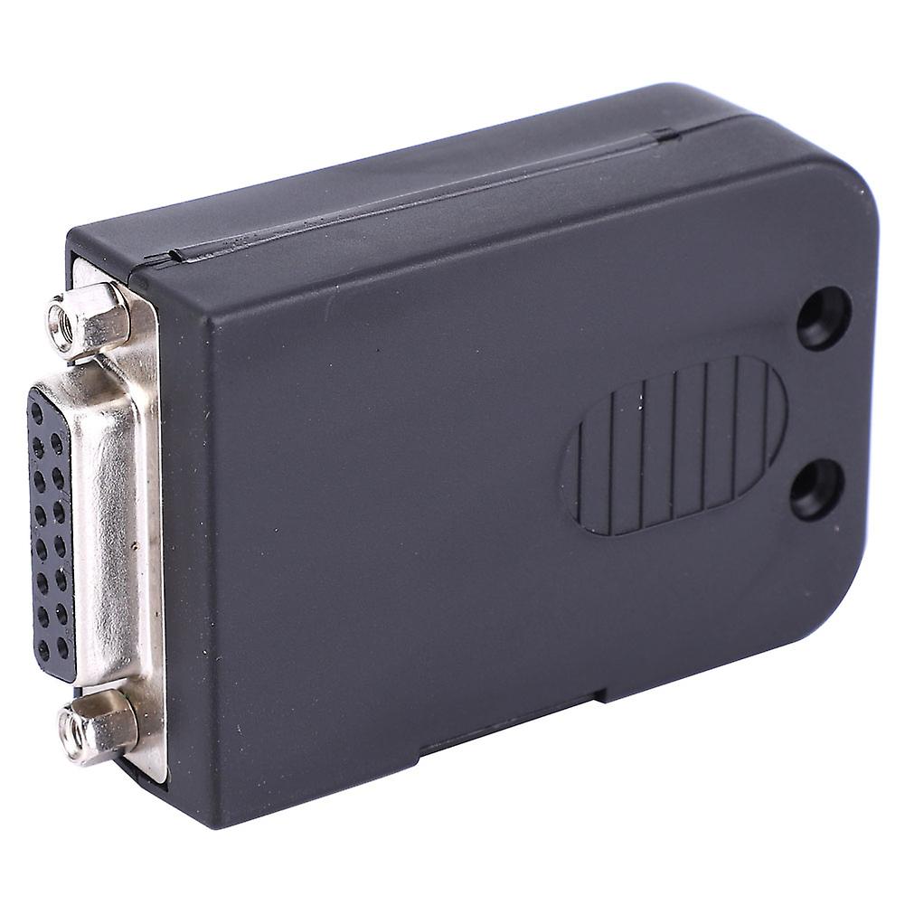 2Pcs DB15-M1-01 Female Serial Connector Terminal Adapter 7x4x2cm Black