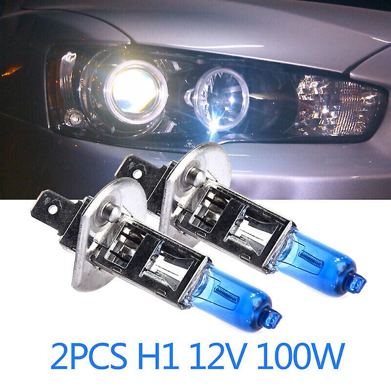 2Pcs 100W 12V Intensive White Replacement Headlights Car Lamp Halogen bulbs