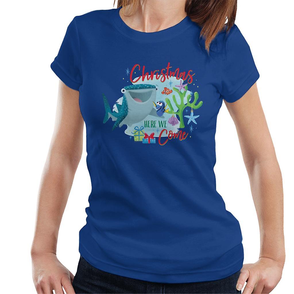 Disney Finding Dory Christmas Here We Come Women's T-Shirt