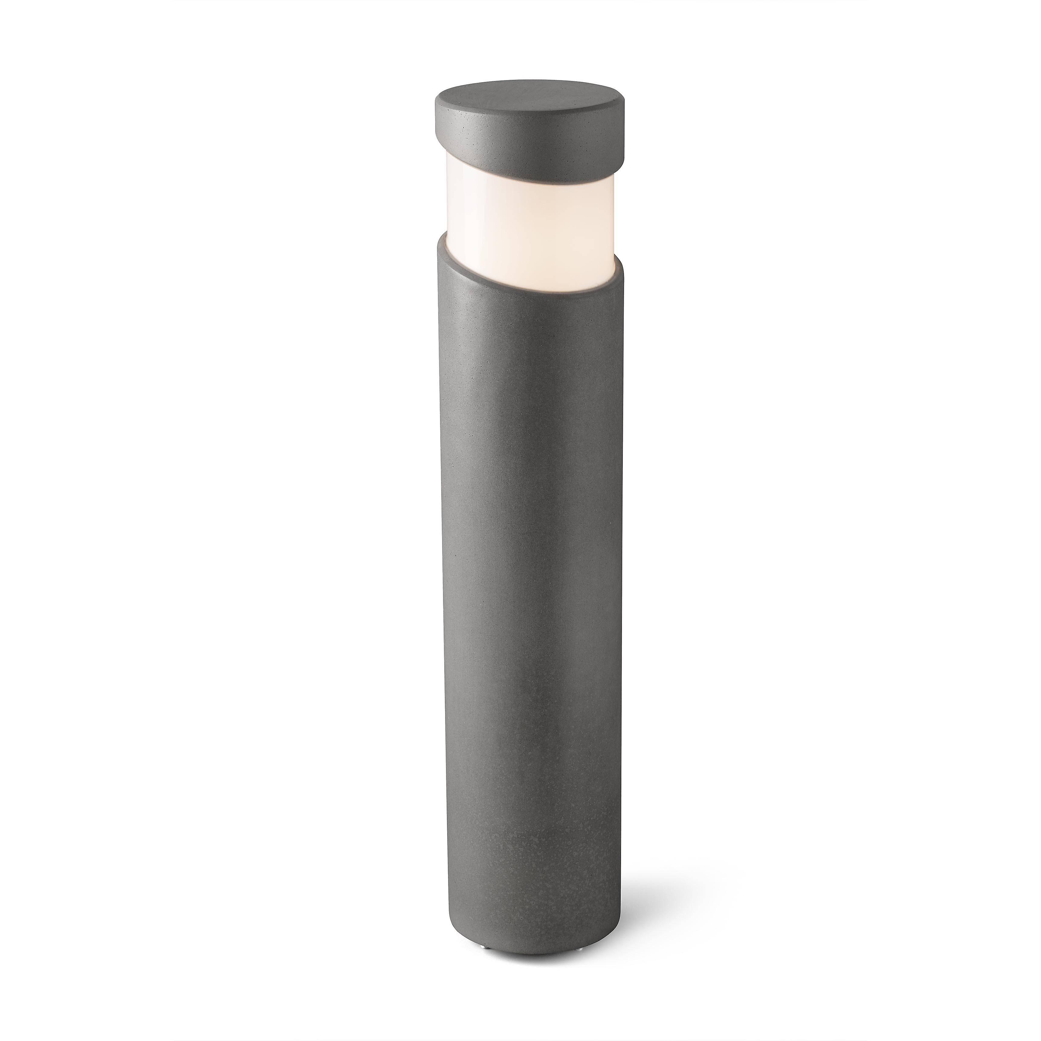 Block Outdoor Bollard Light Concrete 1x E27 IP65
