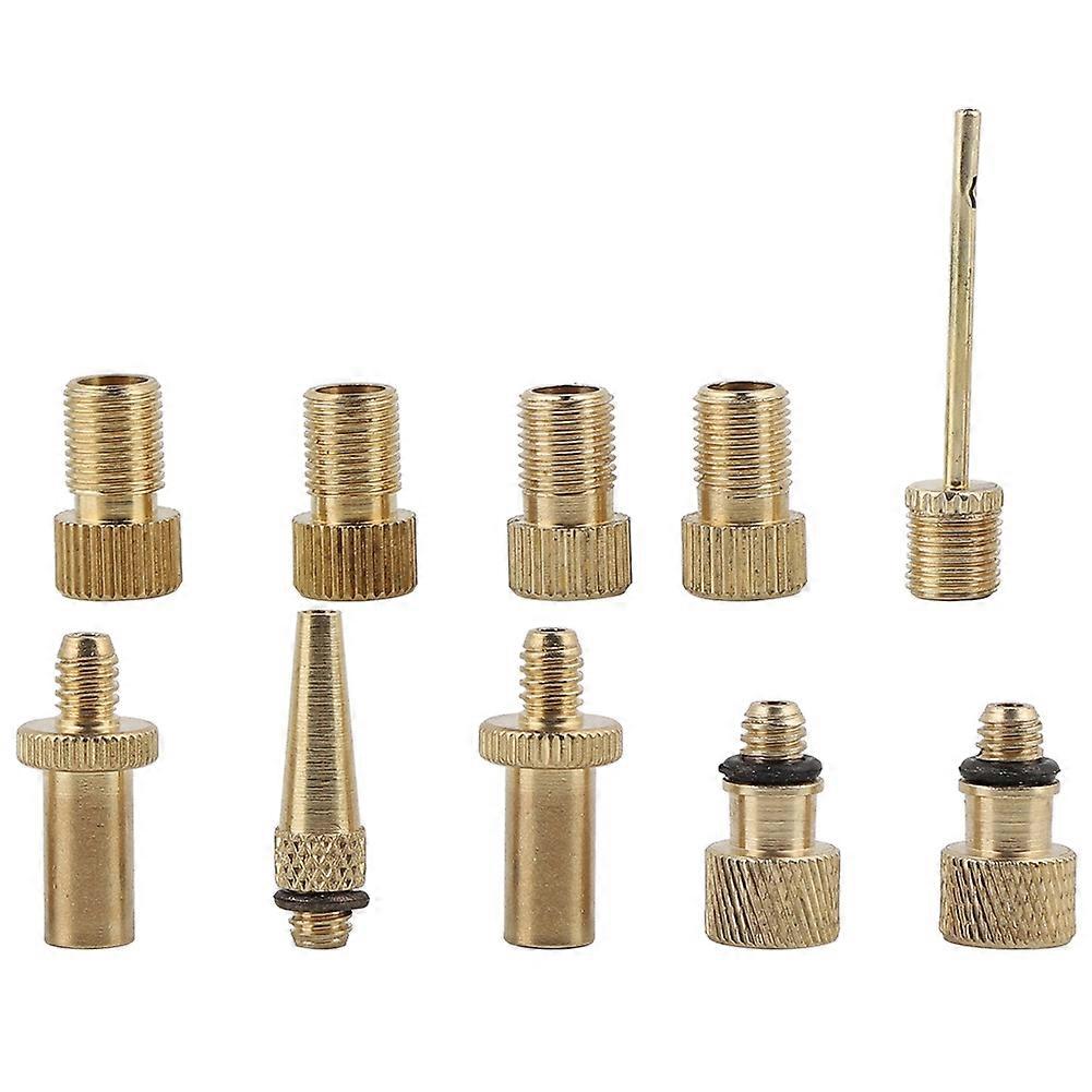 10 Pcs Bicycle Valve Conversion Nozzle Pump Tool FR To US Valve Converter