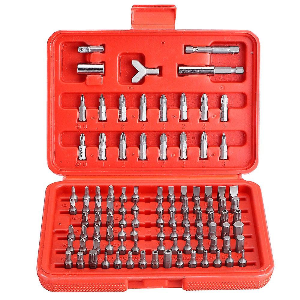 100Pcs Screwdriver Bit Set Security Bit Set Chrome Vanadium Steel Assortment Set Square Screw Bits Power Tools