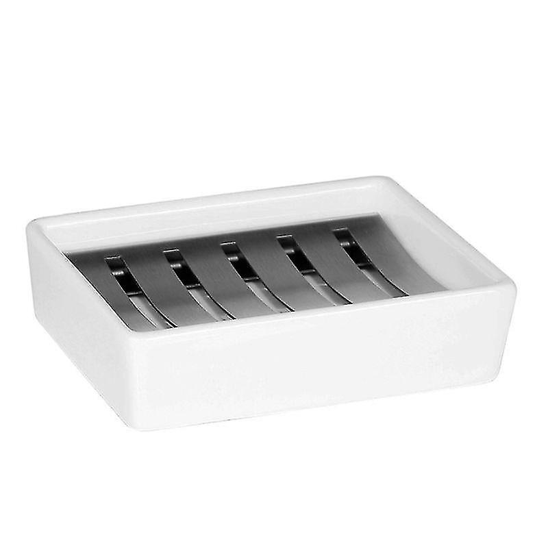 Soap Dishes Holders Stainless Steel Soap Saver Dish Soap Holder Double Soap Box No Bar Holder Tray For Bathroom