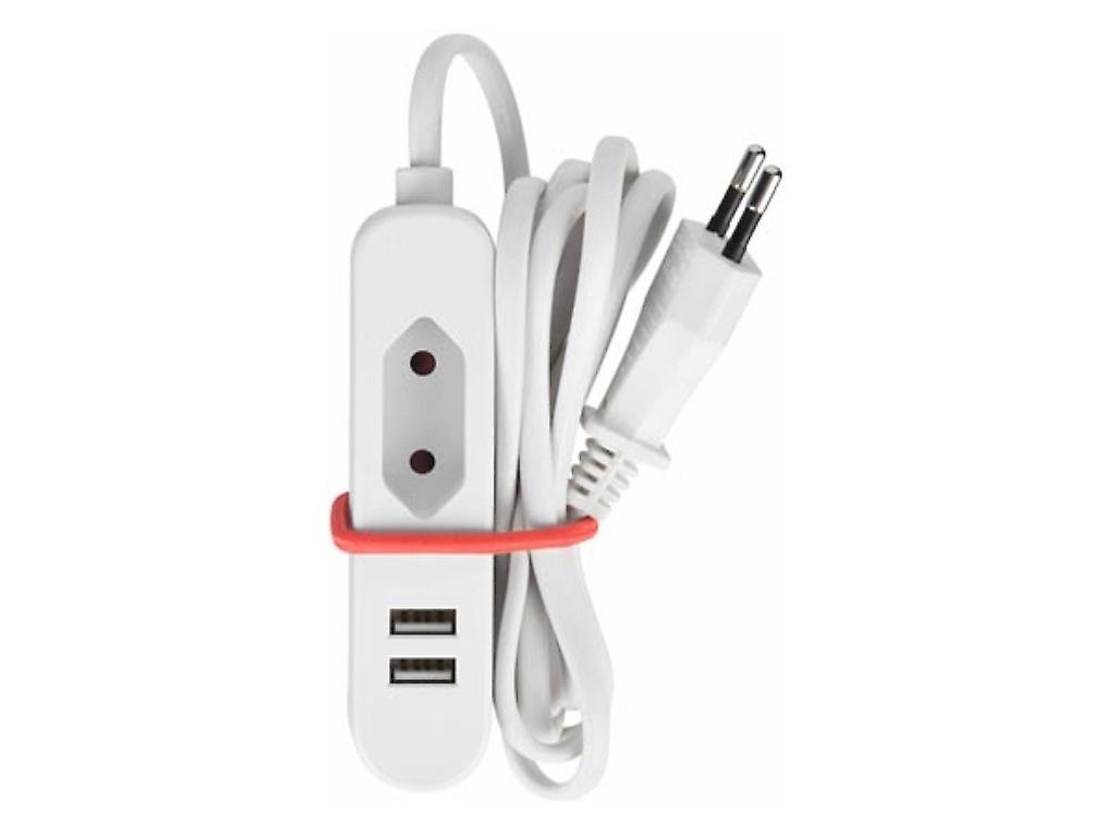 Toma de corriente Euro de 1 vía con 2 puertos USB, perfecta para viajar