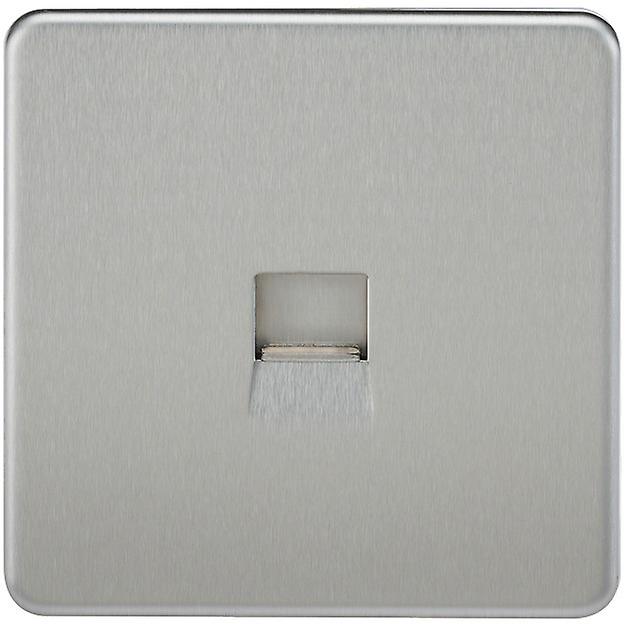 Knightsbridge Screwless Telephone Extension Socket - Brushed Chrome - SF7400BC