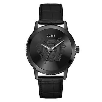 Monarch GW0566G2 Herrenuhr - Schwarzes Lederarmband