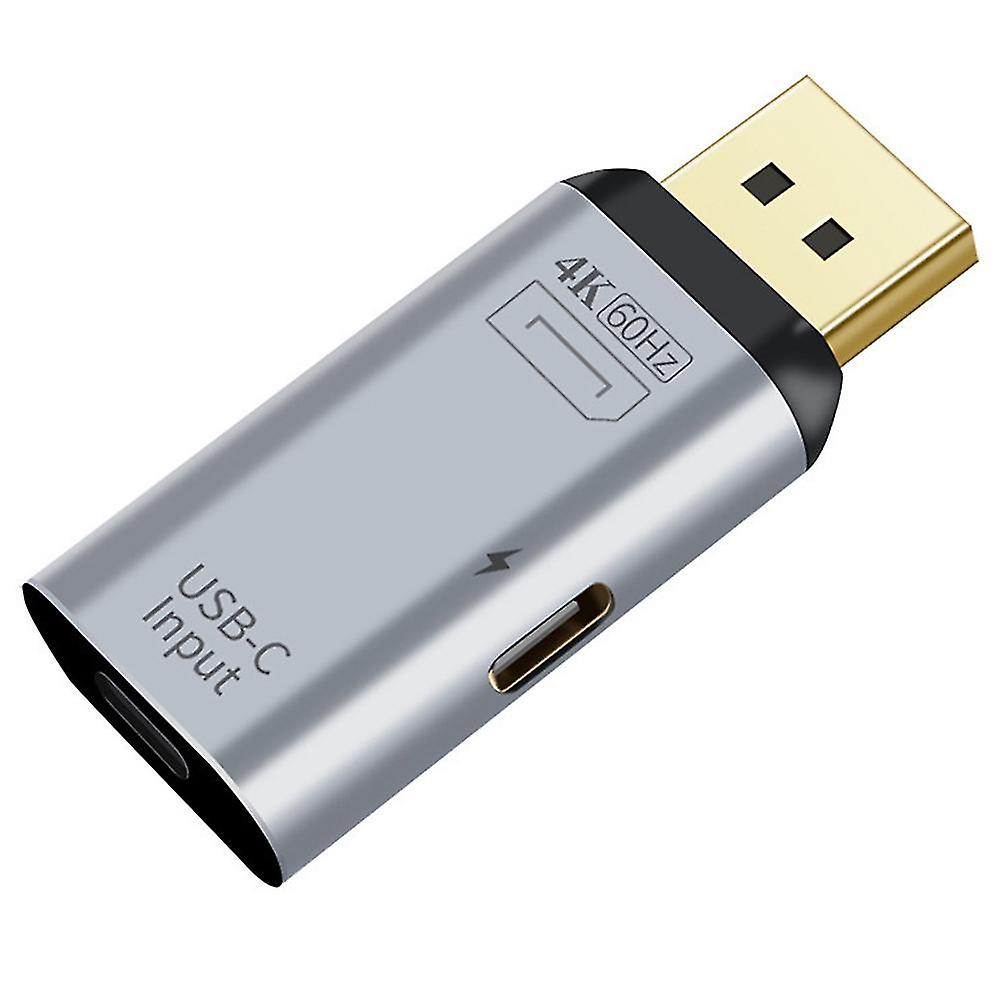 USB C-adapter Type-C vrouwelijk naar -compatibel DP MiniDP mannelijk Adapter HD Video 4K@60Hz (DP-compatibel I