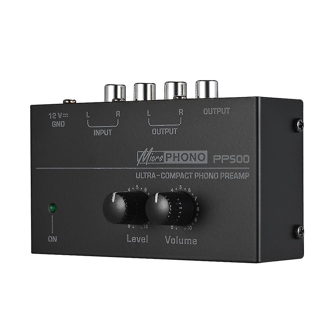 فائقة المدمجة فونو Preamp PP500 مع باس ثلاثة أضعاف التوازن حجم التعديل قبل أمبير القرص الدوار Preamplificador الولايات المتحدة التوصيل