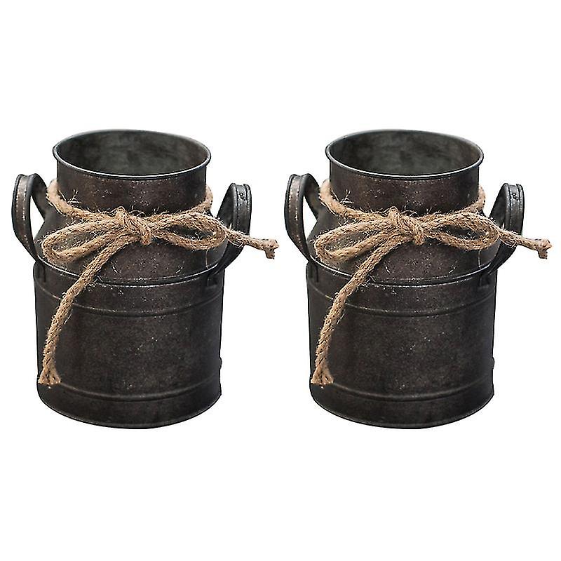 2pcs Retro Iron Bucket