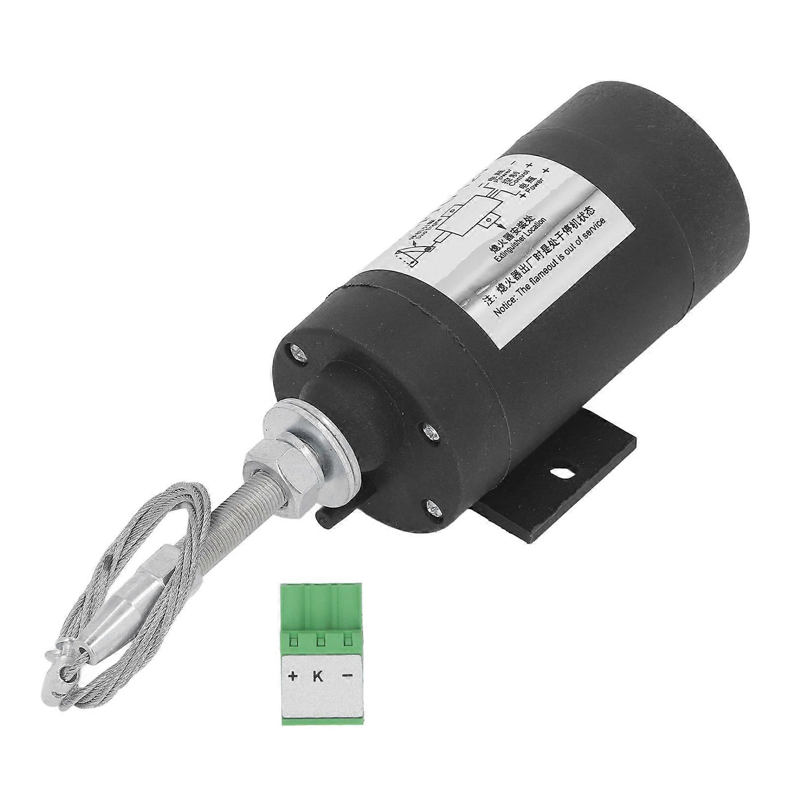 Engine Stop Valve Low Working Current Overload Protection Fuel Shut Off Solenoid Valve for Diesel Engine Power On Normally Open 24V