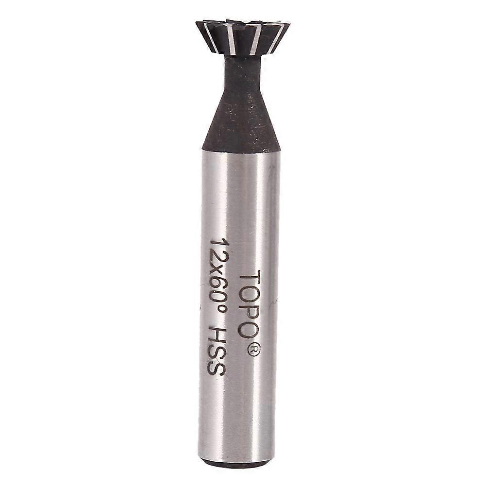 Dovetail Bit Dia12mm 60 Degree Cutting Hss Double Edged Router Bit Woodworking Milling Cutter
