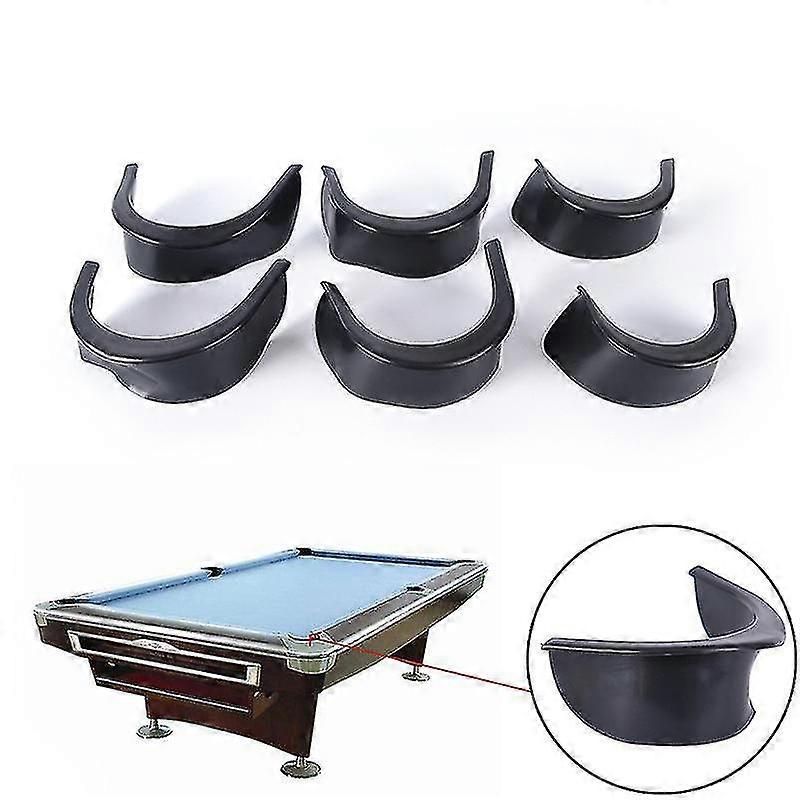 KINCJON 6pcs/set Billiard Pool Table Valley Pocket Liners Rubber Billiard Accessory