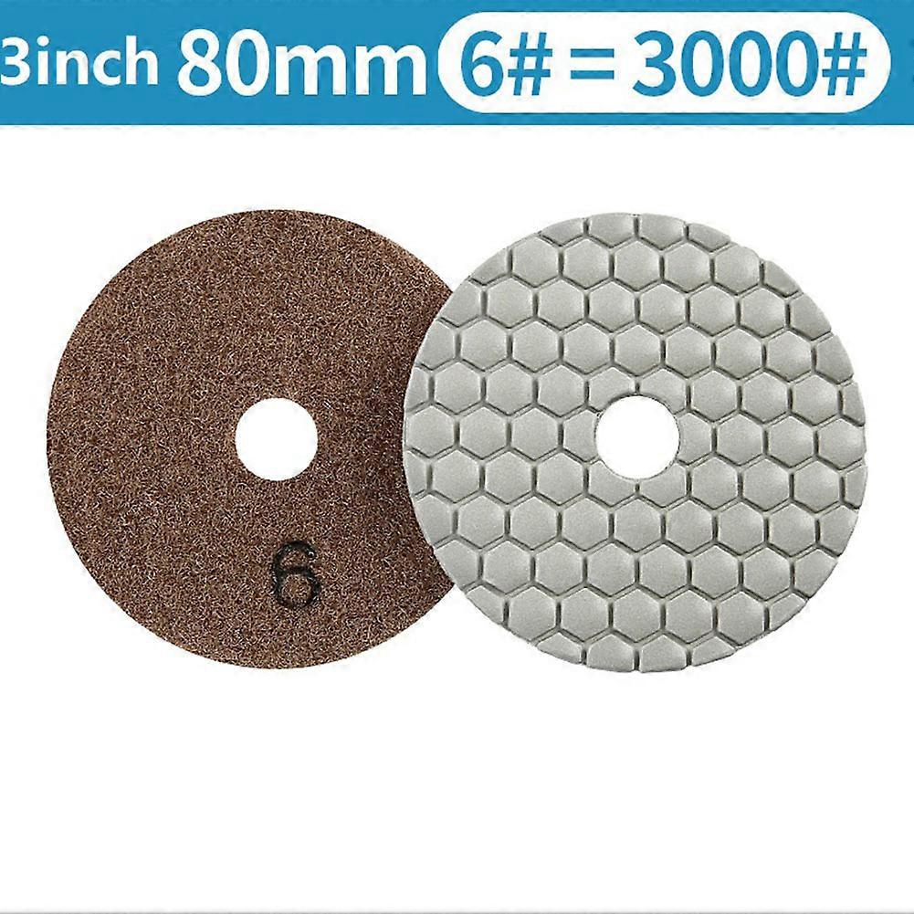 1pc Diamond Polishing Pad Dry Use Sharp Type Flexible Resin Sanding Disc For Marble Granite Quartzite Glass Stone Polishing