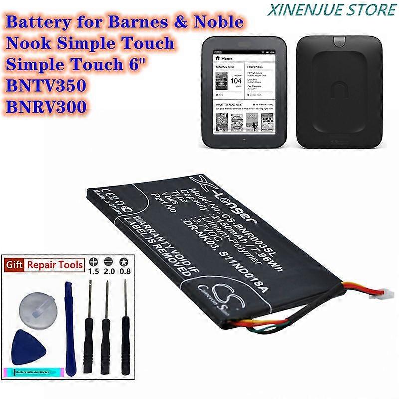 E-book E-reader Battery 2150mAh DR-NK03 MLP305787 S11ND018A for Barnes&Noble BNRV300 BNTV350 Nook Simple Touch Simple Touch 6
