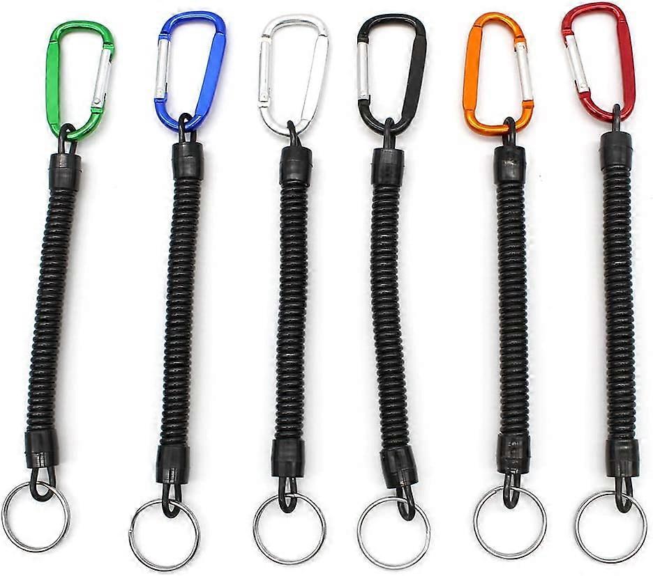 Lot de 6 cordons de pêche élastiques en spirale