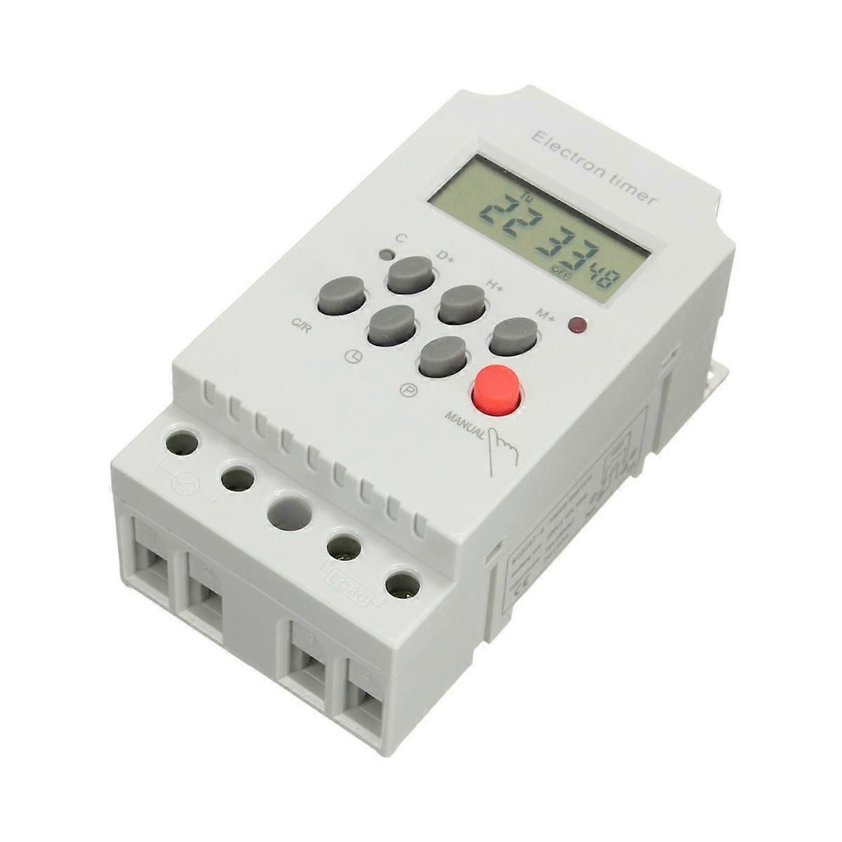 KG316T-II Din Rail Microcomputer Time Control Switch Time Control Timer AC 220V 25A DIGITAL TIMER SWITCH Relay Control