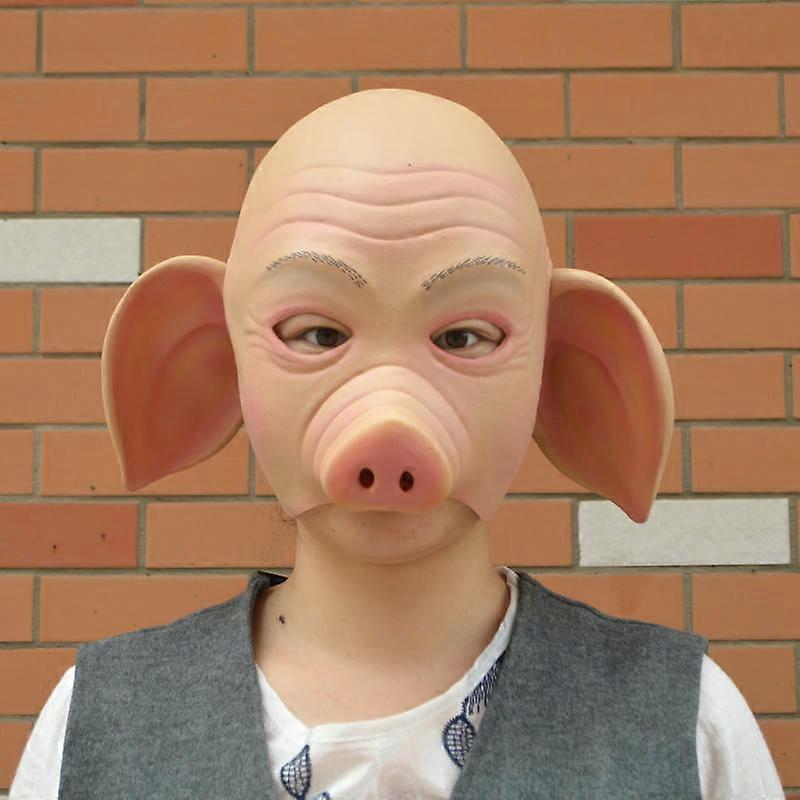 Latex pig mask hood suitable for Halloween party props