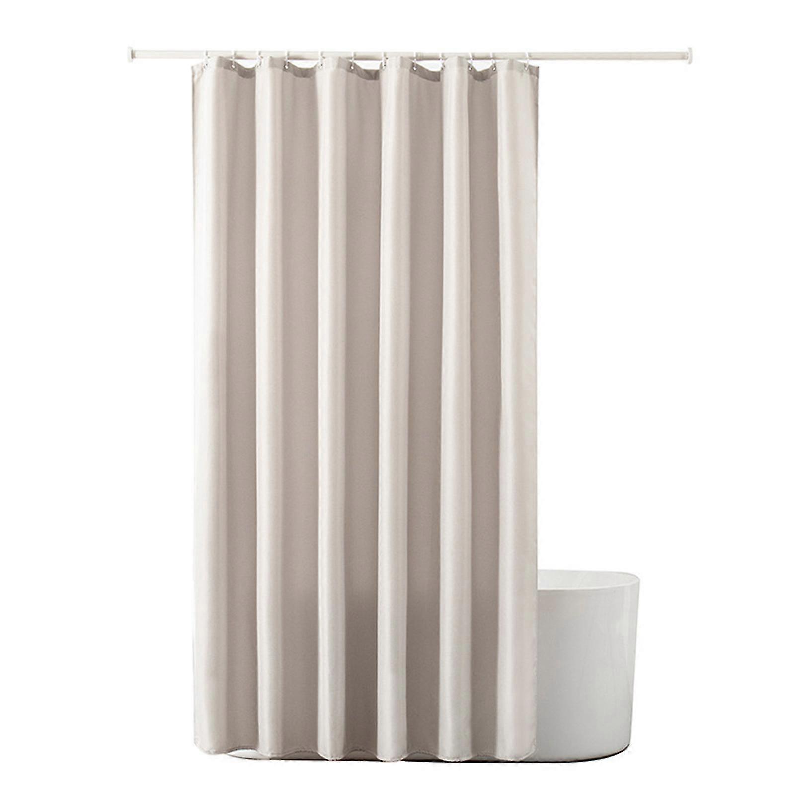 1 Shower Curtain 1 12pcs Hooks Beige