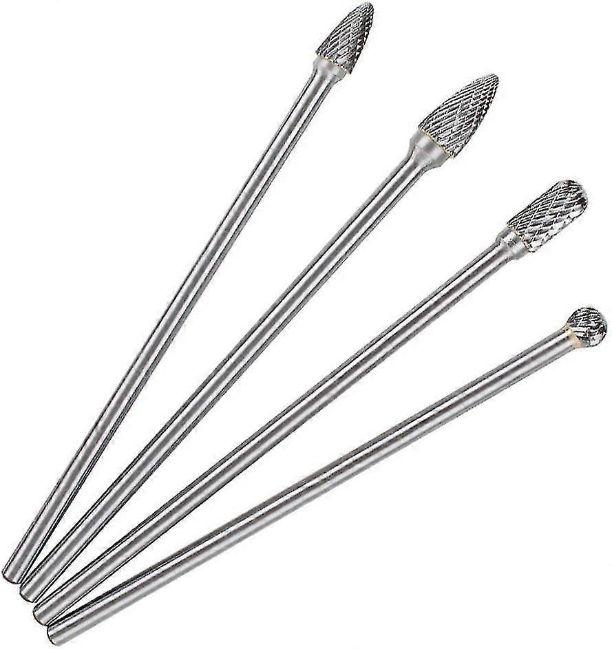 Tungsten Carbide Rotary Burrs, 6 Inch Long Double Cut Rotating Burr With 6mm Shank Files Rasp Bit Tools Kit For Diy Woodworking Metal Carving Polishin