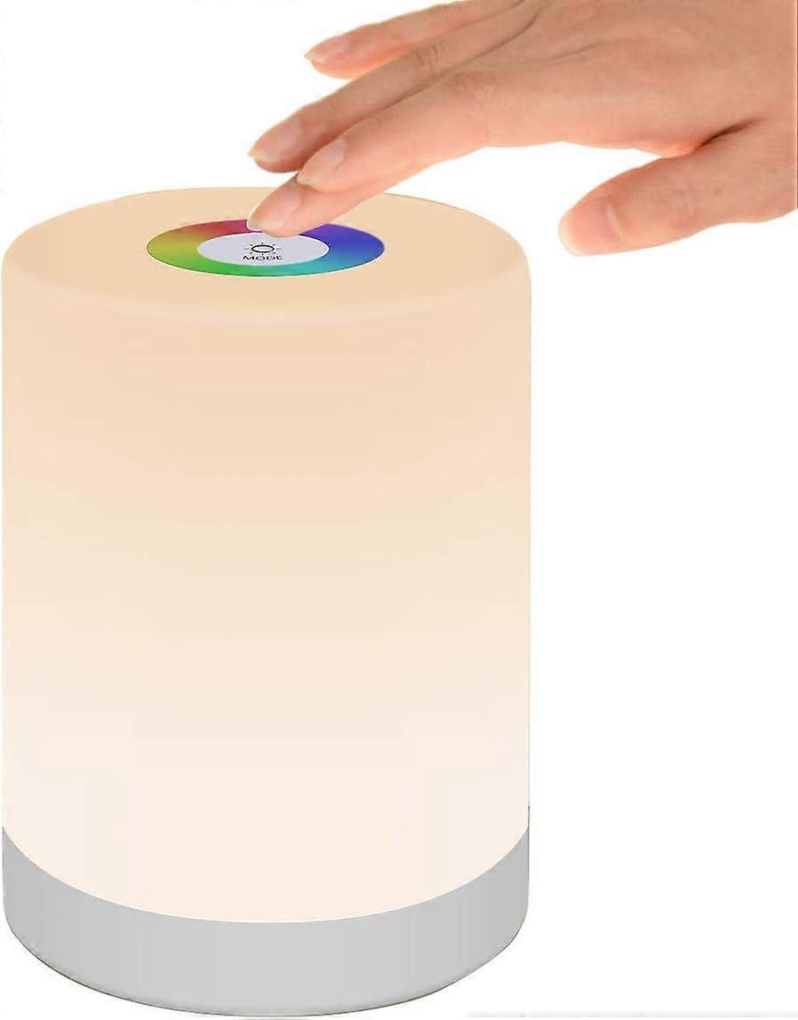 LED Night Light, Smart Bedside Table Lamp, Touch Control Dimmable USB Rechargeable