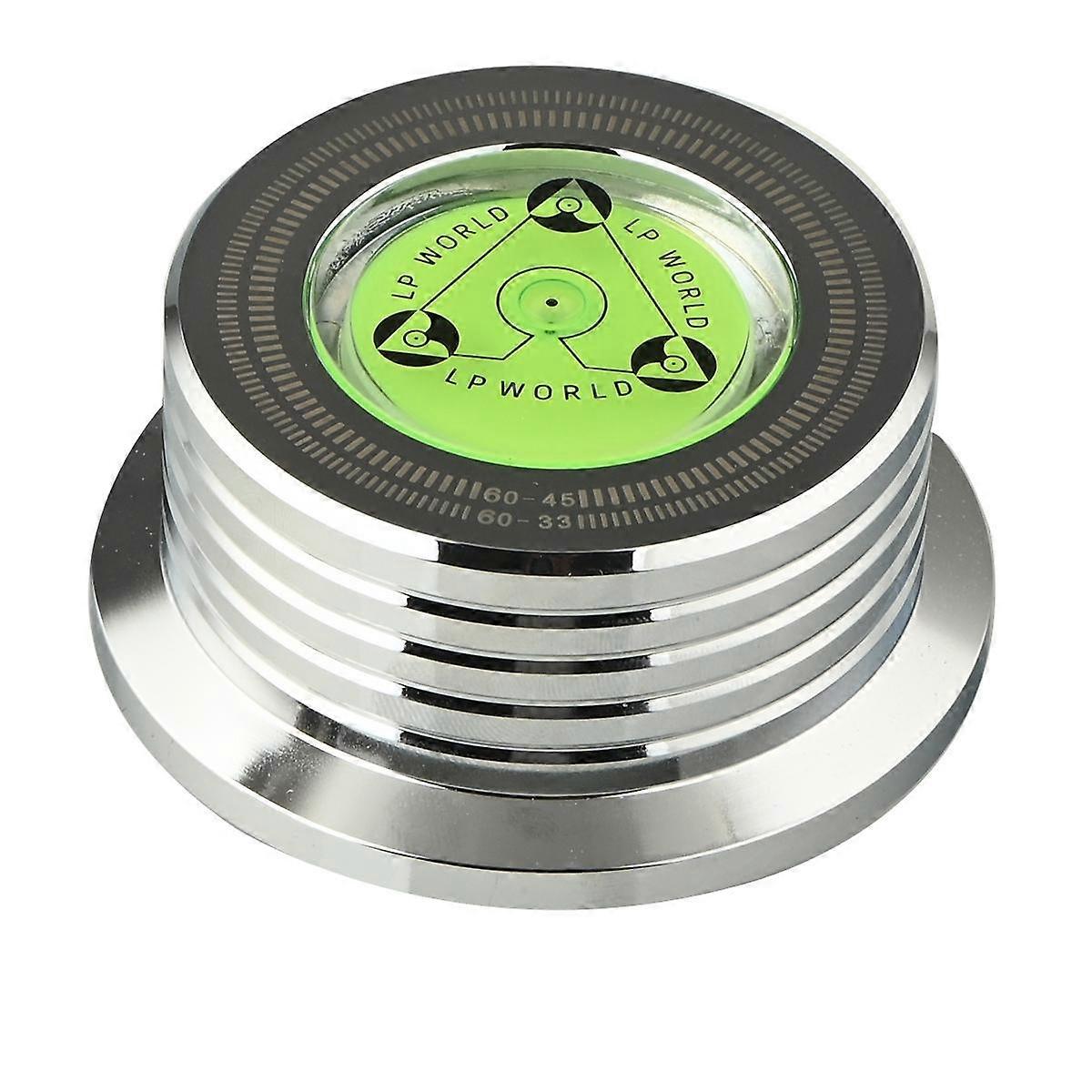 Universal 60Hz LP Vinyl Record Player Disc Turntable Stabilizer with Level Aluminum Alloy Weight Cl