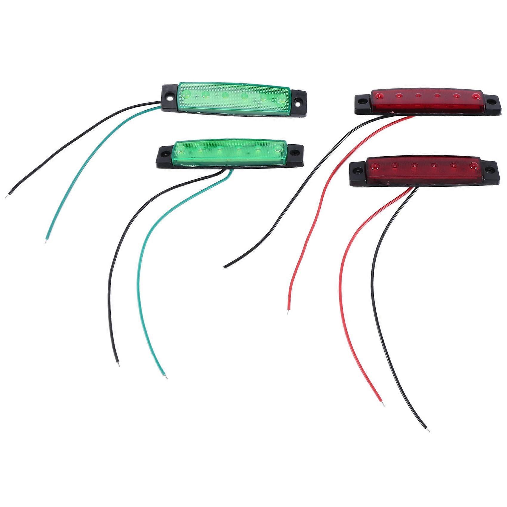 4Pcs Red Green Boat Navigation LED Lights Stern Lights Boats Light 12V