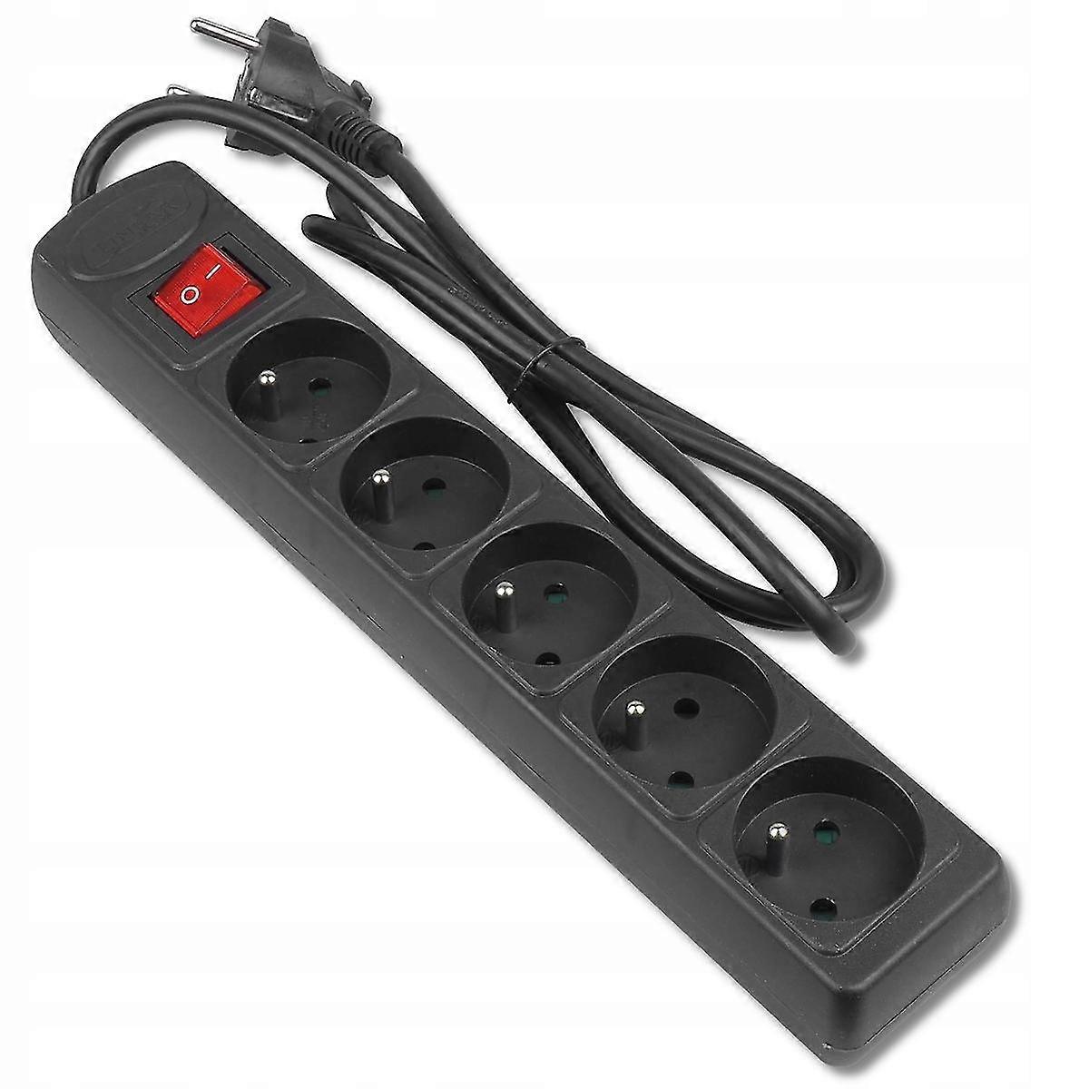 5-way Power Strip, Multiple Socket - 2m Power Strip + Switch, Power Strip Extension - 5p / 16a