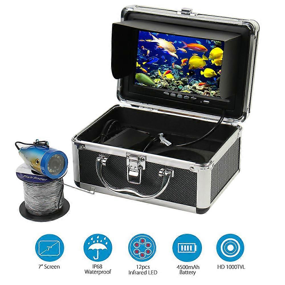 Underwater Fishing Camera Fishing Camera with 7'' Color LCD Monitor IP68 Waterproof Underwater Viewing System for Lake and Sea Fishing