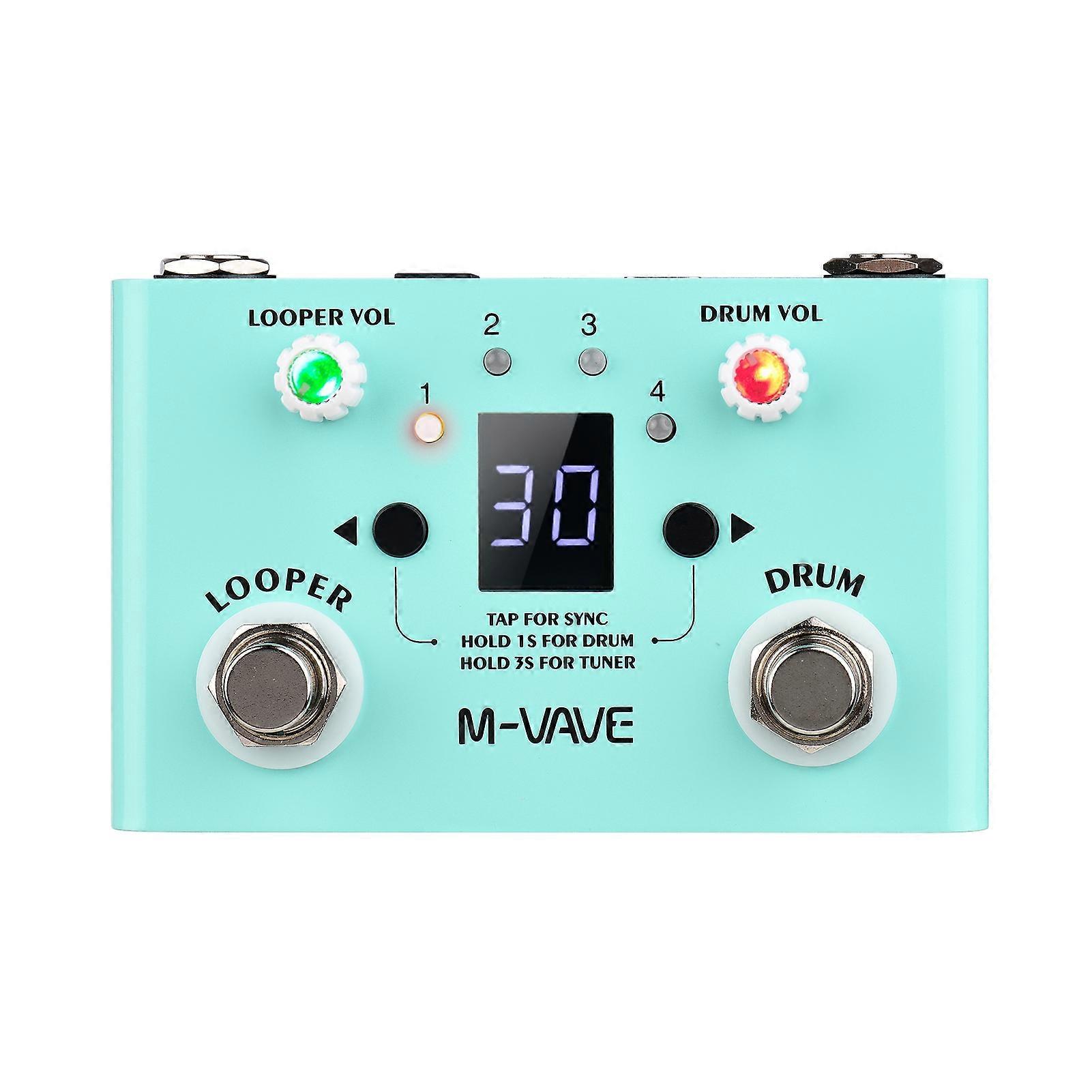 M-VAVE Mini 2-σε-1 Μηχανή LOST TEMPO Εφέ κιθάρας Πεντάλ Drum Looper Effector Διπλός ποδοδιακόπτης Πεντάλ βρόχου
