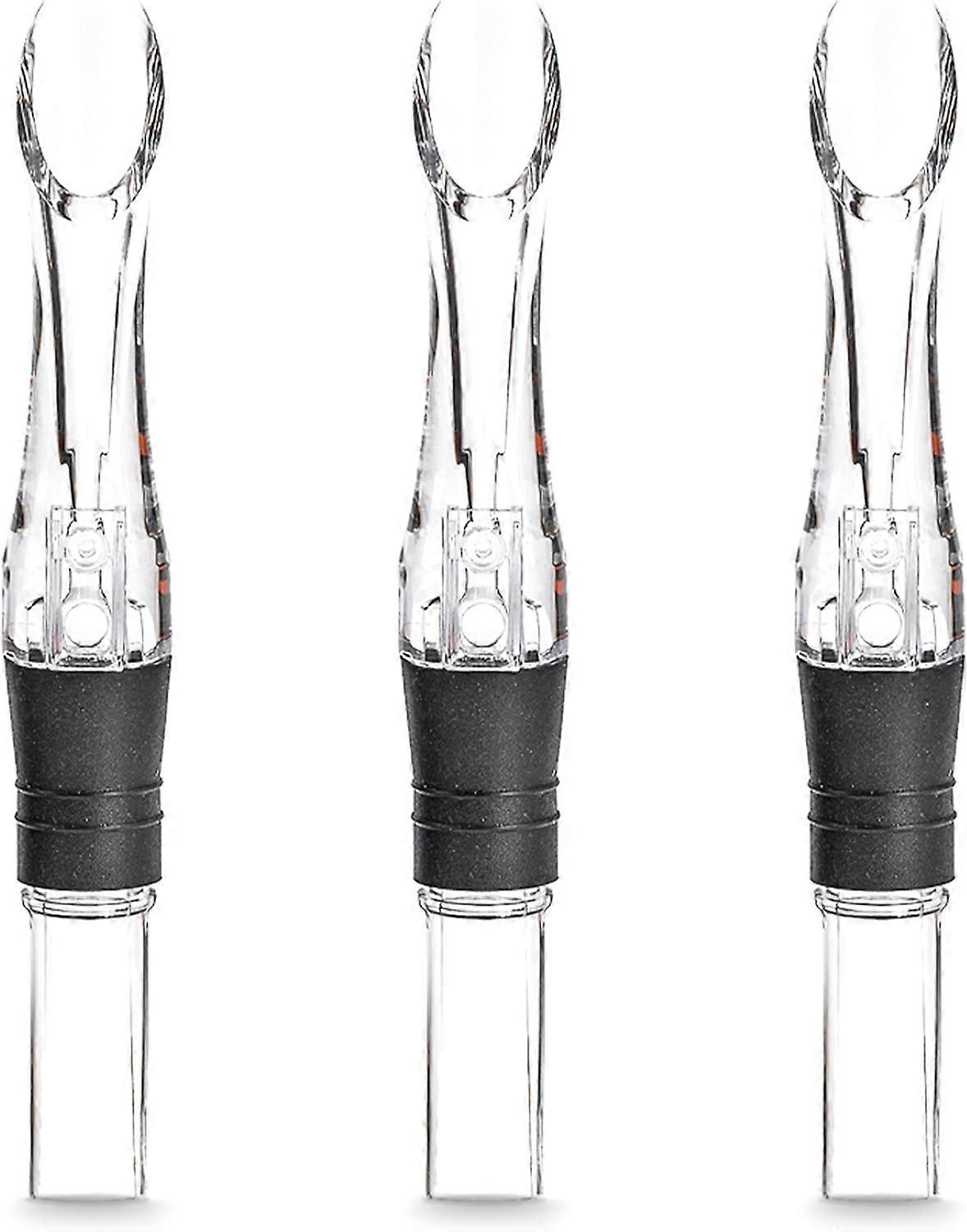 Bottle-Top Wine Aerator with Dripless Pour Spout - Easy to Clean Acrylic Material - Easy- Pour Design with Tight Seal for Instant Wine Aeration - Set 