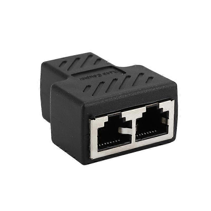 1pc RJ45 Splitter Connectors Adapter 1 To 2 Ethernet Splitter Y Division Adapter LAN Cord 1 To 2 Way