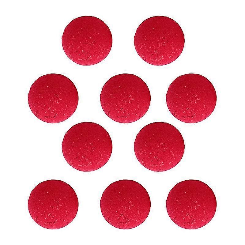 10pcs Red Sponge Clown Nose Funny Stage Performance Props Make Up Clown Nose