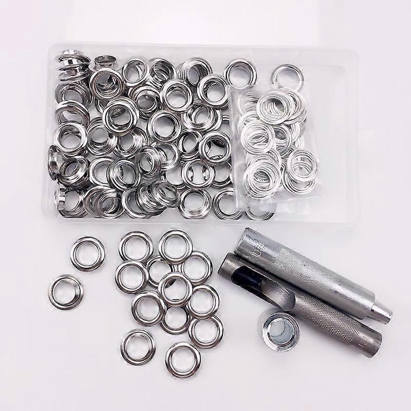 100 Sets Eyelets 12mm Eyelets Grommet Eyelets Kit Tarpaulin Repair Kit