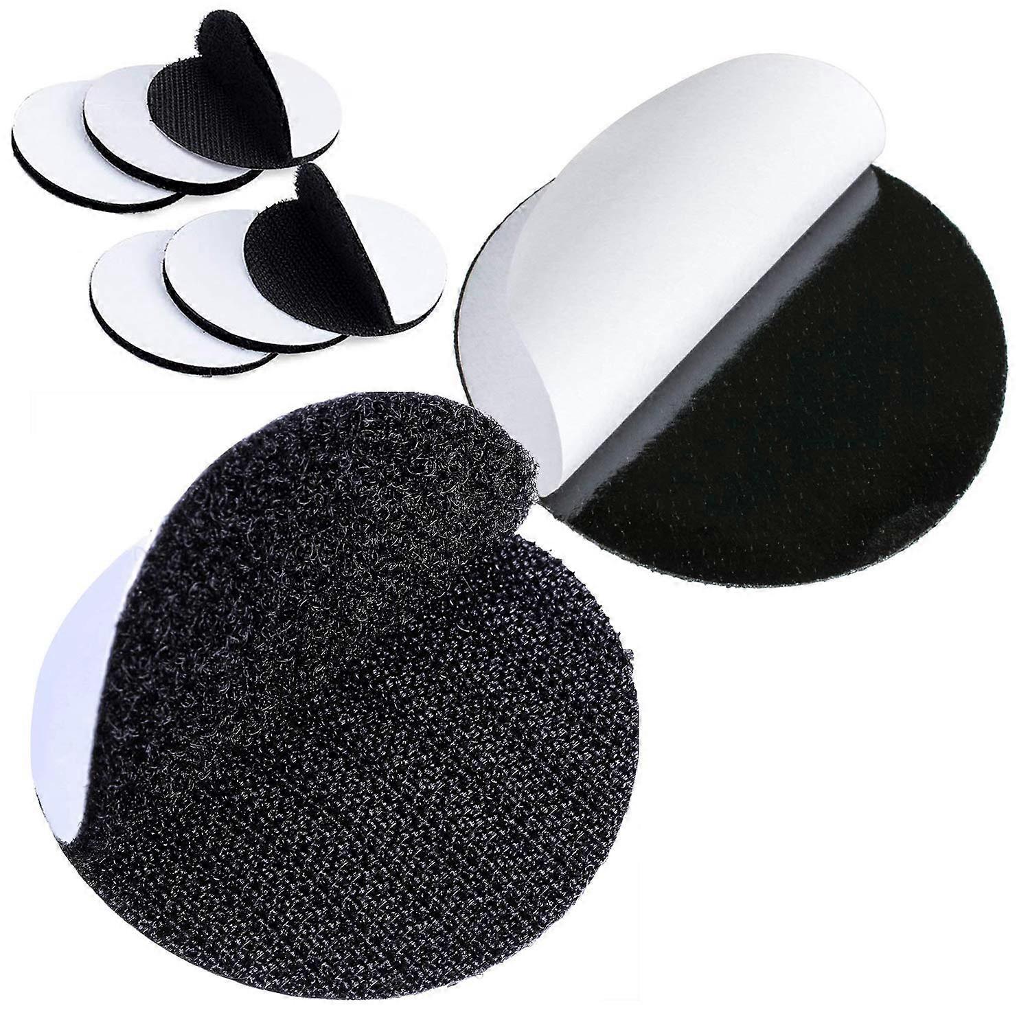 300pcs 15mm Round Sticky Pads Dots Hook and Loop Self Adhesive Tape Black