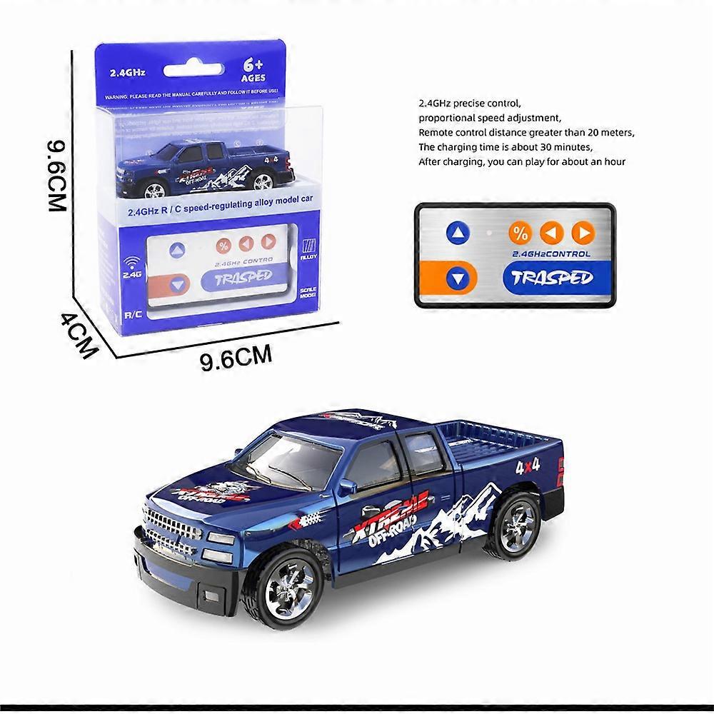 سيارة انجراف صغيرة RC ، شاحنة معدنية بمقياس 1/64 ، مركبة للتحكم عن بعد 4x4 على الطرق الوعرة
