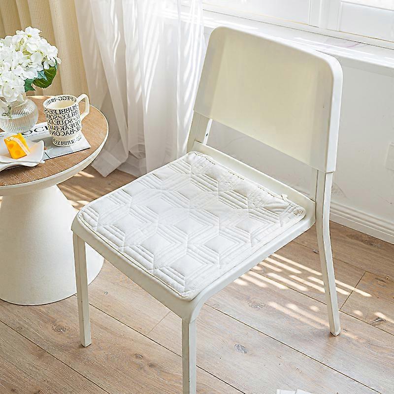 1pc Solid Color Sofa Seat Cushion, Modern Polyester Chair Seat Cushion For HomeWhtie45*45cm