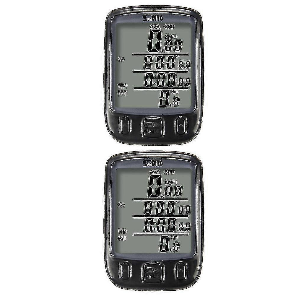 2 Sets Waterproof Bike Speedometer Sports Sensors Computer Speedometer