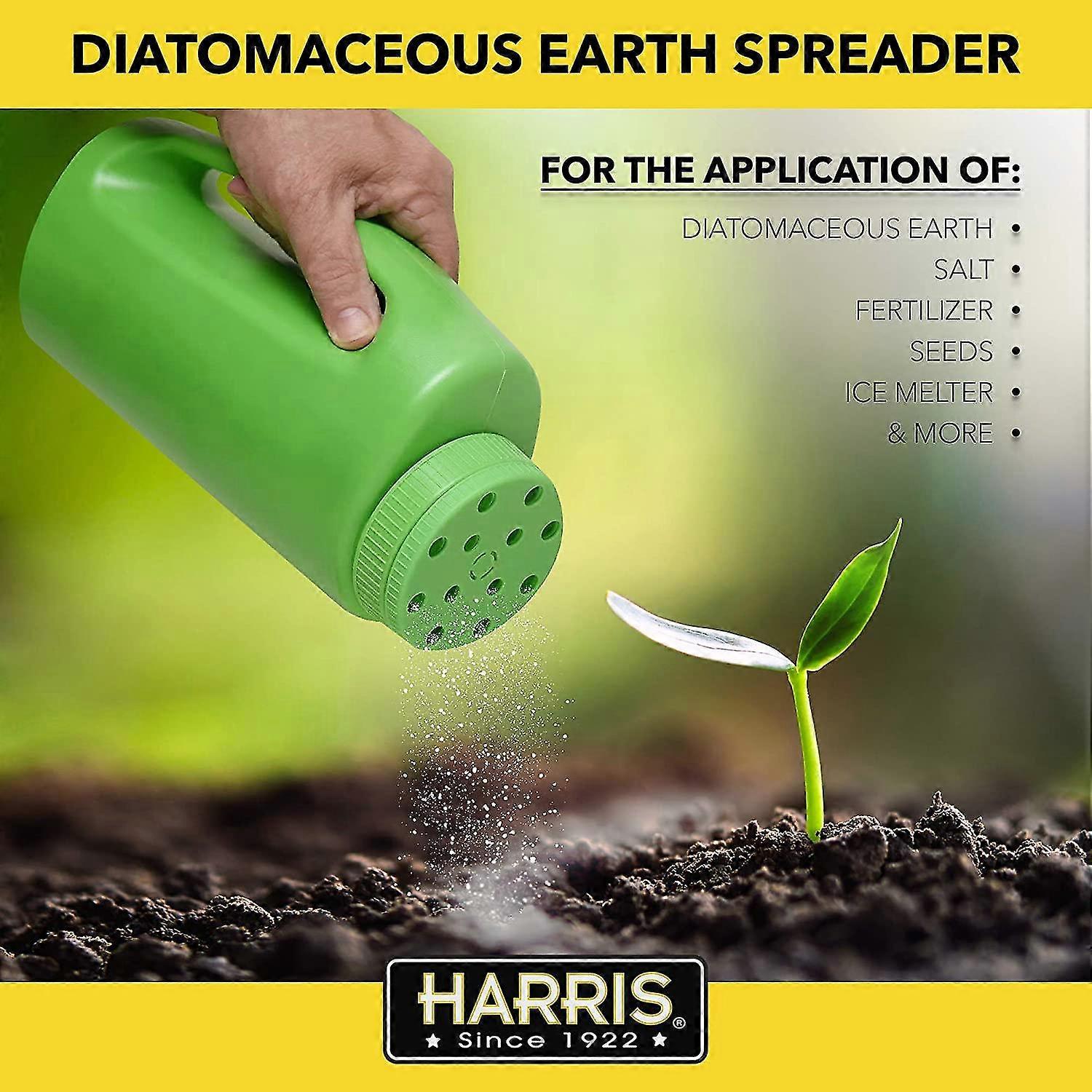 Diatomaceous Earth Spreader With Scoop And Adjustable Top