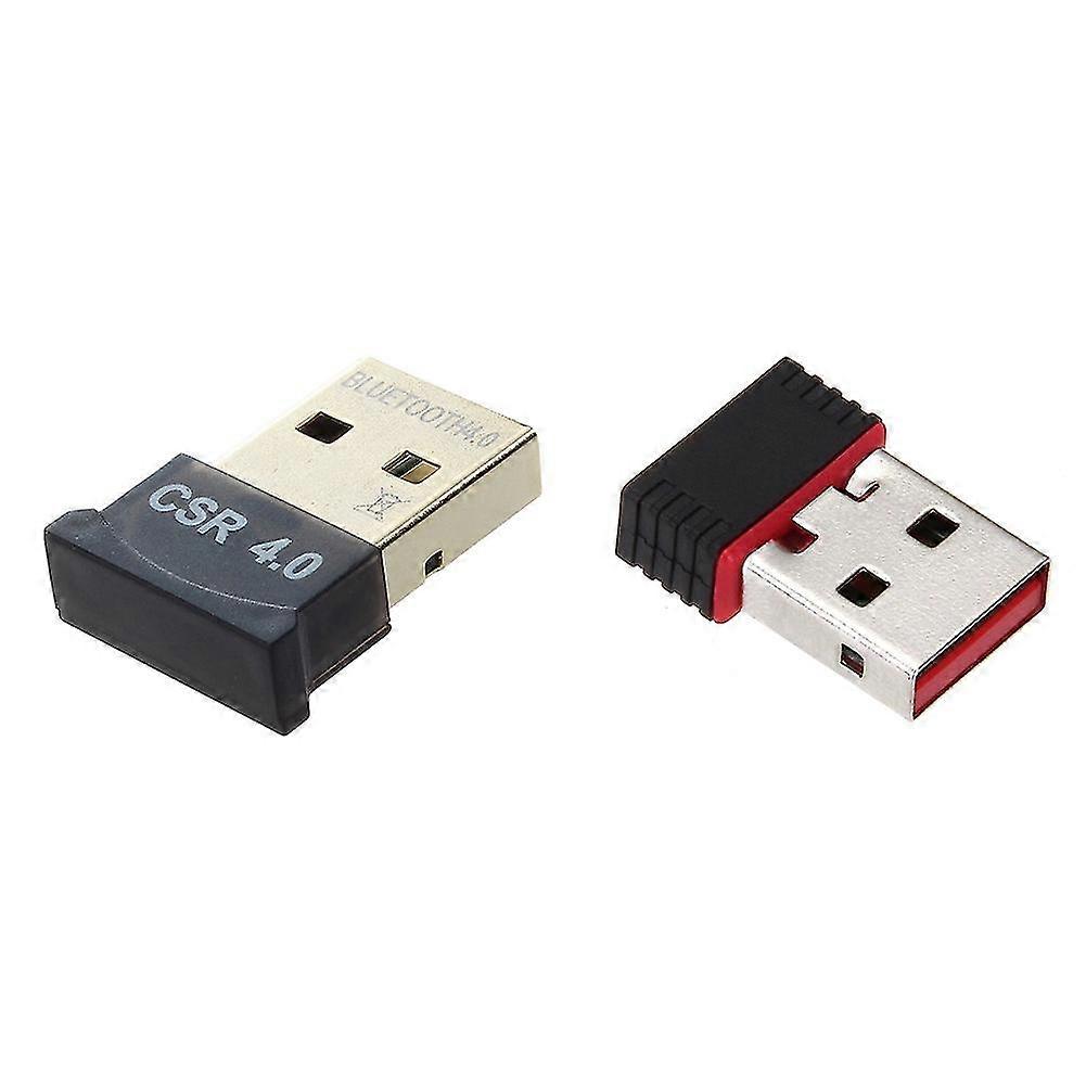 1 Pcs Bluetooth V4,0 Adapter Dongle & 1 Pcs Mini Usb Drive Wireless Lan Adapter